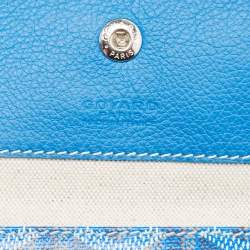 Pre Owned Goyard Blue Goyardine Coated Canvas and Leather Saint Louis PM Tote