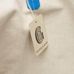 Pre Owned Goyard Blue Goyardine Coated Canvas and Leather Saint Louis PM Tote