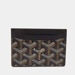 مملوكة مسبقًا Goyard Black Goyardine Coated Canvas and Leather Saint Sulpice Card Holder