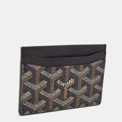 مملوكة مسبقًا Goyard Black Goyardine Coated Canvas and Leather Saint Sulpice Card Holder