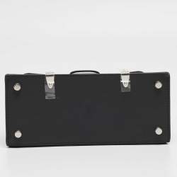 Pre Owned Goyard Black Goyardine Coated Canvas & Leather Limited Edition Customized Heart Mini Saigon Top Handle Bag