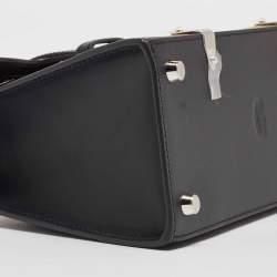 Pre Owned Goyard Black Goyardine Coated Canvas & Leather Limited Edition Customized Heart Mini Saigon Top Handle Bag