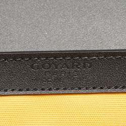 Pre Owned Goyard Black Goyardine Coated Canvas & Leather Limited Edition Customized Heart Mini Saigon Top Handle Bag