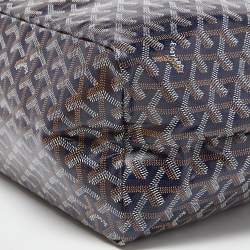Goyard Blue Goyardine Coated Canvas and Leather Saint Louis PM Tote