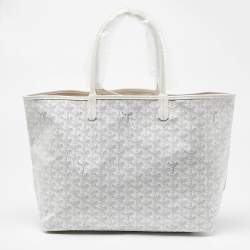 Goyard White Goyardine Coated Canvas and Leather Saint Louis PM Tote