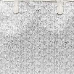 Goyard White Goyardine Coated Canvas and Leather Saint Louis PM Tote