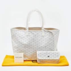 Goyard White Goyardine Coated Canvas and Leather Saint Louis PM Tote
