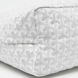 Goyard White Goyardine Coated Canvas and Leather Saint Louis PM Tote