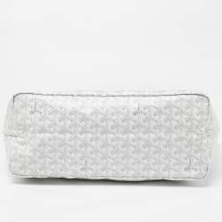 Goyard White Goyardine Coated Canvas and Leather Saint Louis PM Tote