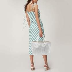Goyard White Goyardine Coated Canvas and Leather Saint Louis PM Tote