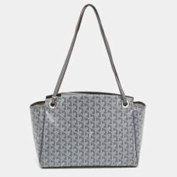 Goyard Grey Goyardine Coated Canvas and Leather Goyard Rouette PM Bag