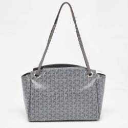 Goyard Grey Goyardine Coated Canvas and Leather Goyard Rouette PM Bag