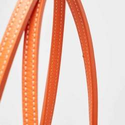 Pre Owned Goyard Orange Goyardine Coated Canvas and Leather Hardy PM Tote