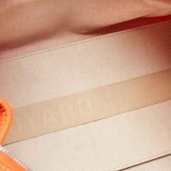 Pre Owned Goyard Orange Goyardine Coated Canvas and Leather Hardy PM Tote