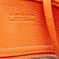 Pre Owned Goyard Orange Goyardine Coated Canvas and Leather Hardy PM Tote
