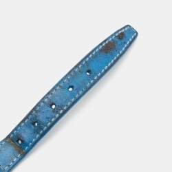 Goyard Blue Goyardine Coated Canvas and Leather Dog Collar 