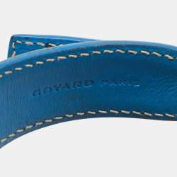 Goyard Blue Goyardine Coated Canvas and Leather Dog Collar 