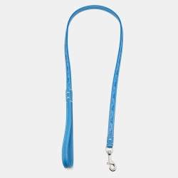 Goyard Blue Goyardine Coated Canvas and Leather Edmond Dog Leash