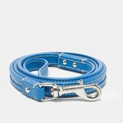 Goyard Blue Goyardine Coated Canvas and Leather Edmond Dog Leash