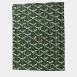 Goyard Castiglione Note Book Cover Green