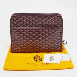 Goyard Burgundy Goyardine Coated Canvas Jouvence GM Toiletry Bag