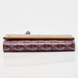 Goyard Burgundy Goyardine Coated Canvas and Leather Mini Monte Carlo Phone Case