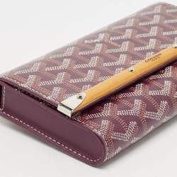 Goyard Burgundy Goyardine Coated Canvas and Leather Mini Monte Carlo Phone Case