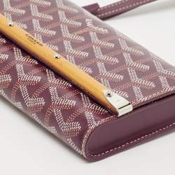 Goyard Burgundy Goyardine Coated Canvas and Leather Mini Monte Carlo Phone Case