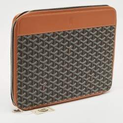 Pre Owned Goyard Brown Goyardine Coated Canvas and Leather Document Case
