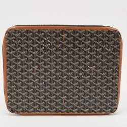 Pre Owned Goyard Brown Goyardine Coated Canvas and Leather Document Case