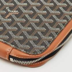Pre Owned Goyard Brown Goyardine Coated Canvas and Leather Document Case
