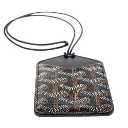 Goyard Black Goyardine Coated Canvas and Leather Luggage Tag