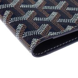 Goyard Blue Goyardine Coated Canvas Grenelle Passport Holder
