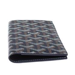 Goyard Blue Goyardine Coated Canvas Grenelle Passport Holder