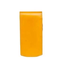 Goyard Mustard Yellow Coated Canvas And Leather Portier GM Key Pouch
