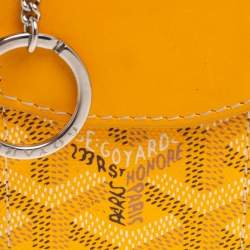 Goyard Mustard Yellow Coated Canvas And Leather Portier GM Key Pouch
