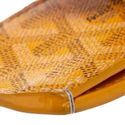Goyard Mustard Yellow Coated Canvas And Leather Portier GM Key Pouch