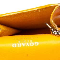 Goyard Mustard Yellow Coated Canvas And Leather Portier GM Key Pouch