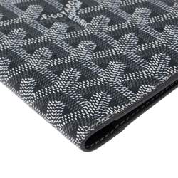Pre Owned Goyard Grey Goyardine Coated Canvas Passport Cover