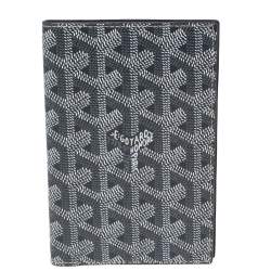 Pre Owned Goyard Grey Goyardine Coated Canvas Passport Cover