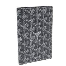 Pre Owned Goyard Grey Goyardine Coated Canvas Passport Cover