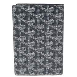 Pre Owned Goyard Grey Goyardine Coated Canvas Passport Cover