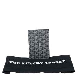 Pre Owned Goyard Grey Goyardine Coated Canvas Passport Cover