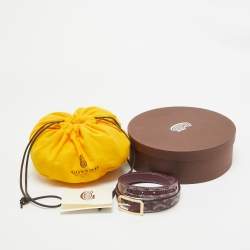 Goyard Burgundy Goyardine Coated Canvas and Leather Rudy Belt 75 CM