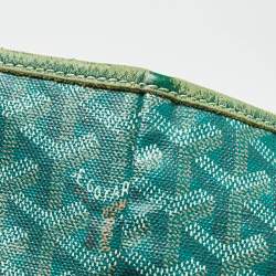 Goyard Green Goyardine Coated Canvas and Leather Stripe Saint Louis GM Tote