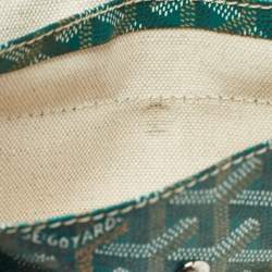 Goyard Green Goyardine Coated Canvas and Leather Stripe Saint Louis GM Tote
