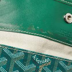 Goyard Green Goyardine Coated Canvas and Leather Stripe Saint Louis GM Tote
