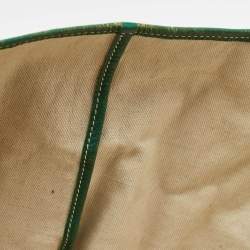 Goyard Green Goyardine Coated Canvas and Leather Stripe Saint Louis GM Tote