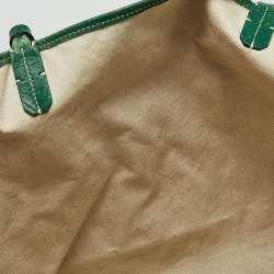 Goyard Green Goyardine Coated Canvas and Leather Stripe Saint Louis GM Tote