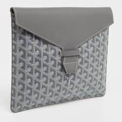 Goyard Grey Goyardine Coated Canvas Camondo Horizontal MM Clutch